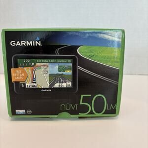 Garmin Nuvi 50LM USA 5" LCD Touch Screen GPS Navigation Lifetime Maps Tested Box